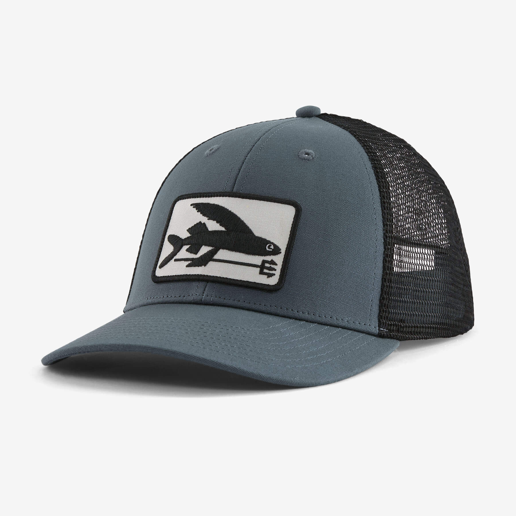 未使用 patagonia FCD FLYING FISH TRUCKER HAT SP2015モデル グラスブルー トラッカーハット パタゴニア PATAGONIA patagonia 期間限定ポイント5倍キャンペーン中!!] 新品 パタゴニア